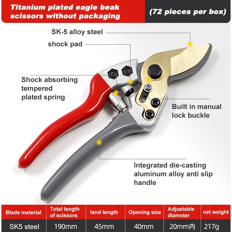 Titanium-plated Garden Shears